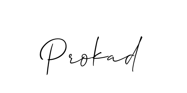 Make a beautiful signature design for name Prokad. With this signature (Allison_Script) style, you can create a handwritten signature for free. Prokad signature style 2 images and pictures png