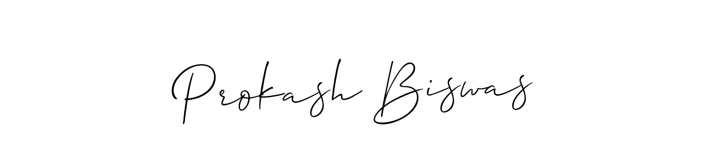 Design your own signature with our free online signature maker. With this signature software, you can create a handwritten (Allison_Script) signature for name Prokash Biswas. Prokash Biswas signature style 2 images and pictures png