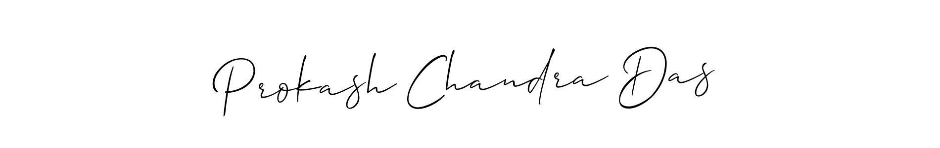 How to make Prokash Chandra Das name signature. Use Allison_Script style for creating short signs online. This is the latest handwritten sign. Prokash Chandra Das signature style 2 images and pictures png