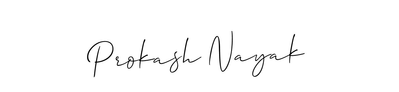 Use a signature maker to create a handwritten signature online. With this signature software, you can design (Allison_Script) your own signature for name Prokash Nayak. Prokash Nayak signature style 2 images and pictures png