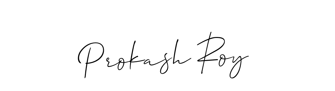 How to make Prokash Roy name signature. Use Allison_Script style for creating short signs online. This is the latest handwritten sign. Prokash Roy signature style 2 images and pictures png