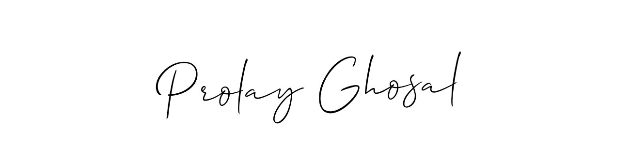 The best way (Allison_Script) to make a short signature is to pick only two or three words in your name. The name Prolay Ghosal include a total of six letters. For converting this name. Prolay Ghosal signature style 2 images and pictures png
