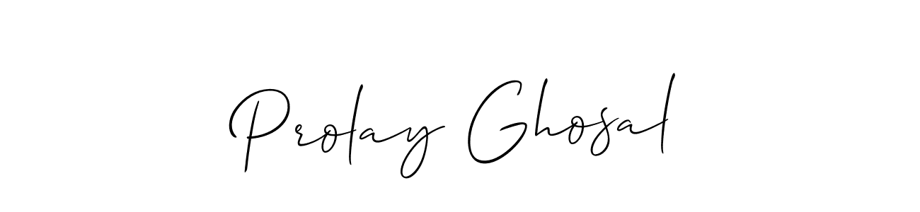 The best way (Allison_Script) to make a short signature is to pick only two or three words in your name. The name Prolay Ghosal include a total of six letters. For converting this name. Prolay Ghosal signature style 2 images and pictures png