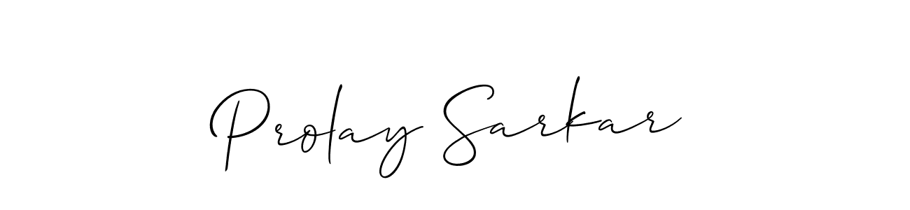 The best way (Allison_Script) to make a short signature is to pick only two or three words in your name. The name Prolay Sarkar include a total of six letters. For converting this name. Prolay Sarkar signature style 2 images and pictures png