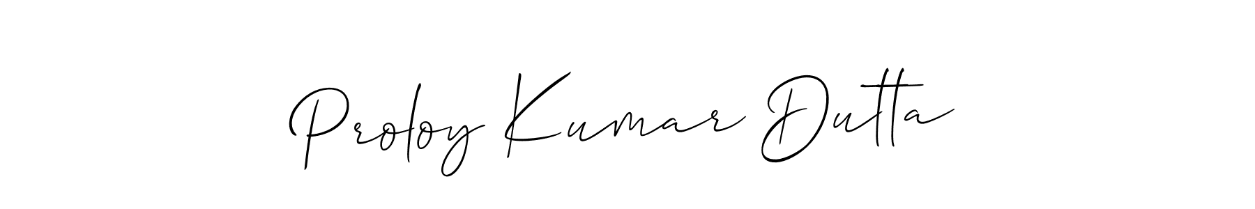 Also You can easily find your signature by using the search form. We will create Proloy Kumar Dutta name handwritten signature images for you free of cost using Allison_Script sign style. Proloy Kumar Dutta signature style 2 images and pictures png