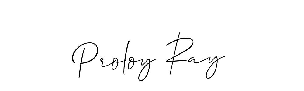 Use a signature maker to create a handwritten signature online. With this signature software, you can design (Allison_Script) your own signature for name Proloy Ray. Proloy Ray signature style 2 images and pictures png