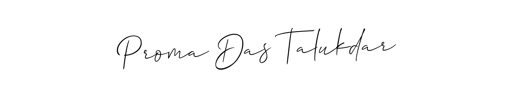 Design your own signature with our free online signature maker. With this signature software, you can create a handwritten (Allison_Script) signature for name Proma Das Talukdar. Proma Das Talukdar signature style 2 images and pictures png