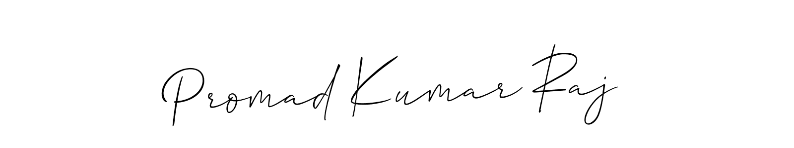 Make a short Promad Kumar Raj signature style. Manage your documents anywhere anytime using Allison_Script. Create and add eSignatures, submit forms, share and send files easily. Promad Kumar Raj signature style 2 images and pictures png