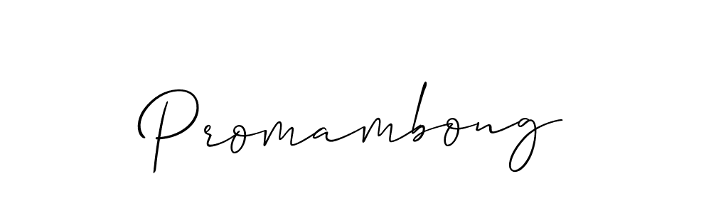 Also You can easily find your signature by using the search form. We will create Promambong name handwritten signature images for you free of cost using Allison_Script sign style. Promambong signature style 2 images and pictures png
