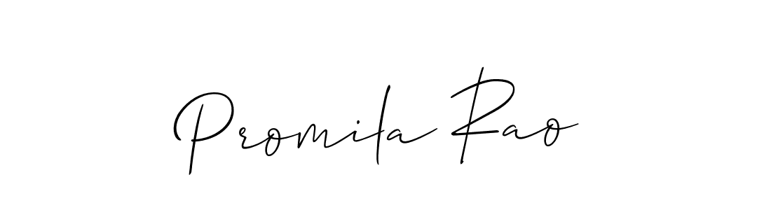 How to make Promila Rao name signature. Use Allison_Script style for creating short signs online. This is the latest handwritten sign. Promila Rao signature style 2 images and pictures png