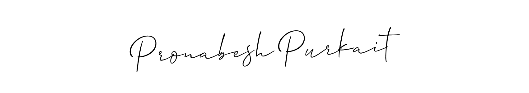 if you are searching for the best signature style for your name Pronabesh Purkait. so please give up your signature search. here we have designed multiple signature styles  using Allison_Script. Pronabesh Purkait signature style 2 images and pictures png
