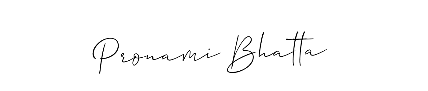 Similarly Allison_Script is the best handwritten signature design. Signature creator online .You can use it as an online autograph creator for name Pronami Bhatta. Pronami Bhatta signature style 2 images and pictures png