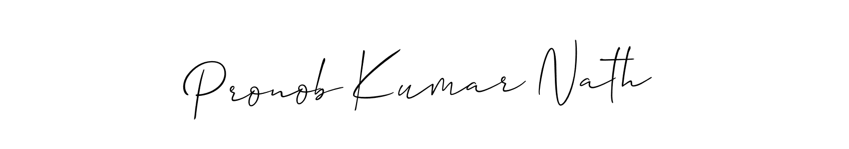 It looks lik you need a new signature style for name Pronob Kumar Nath. Design unique handwritten (Allison_Script) signature with our free signature maker in just a few clicks. Pronob Kumar Nath signature style 2 images and pictures png