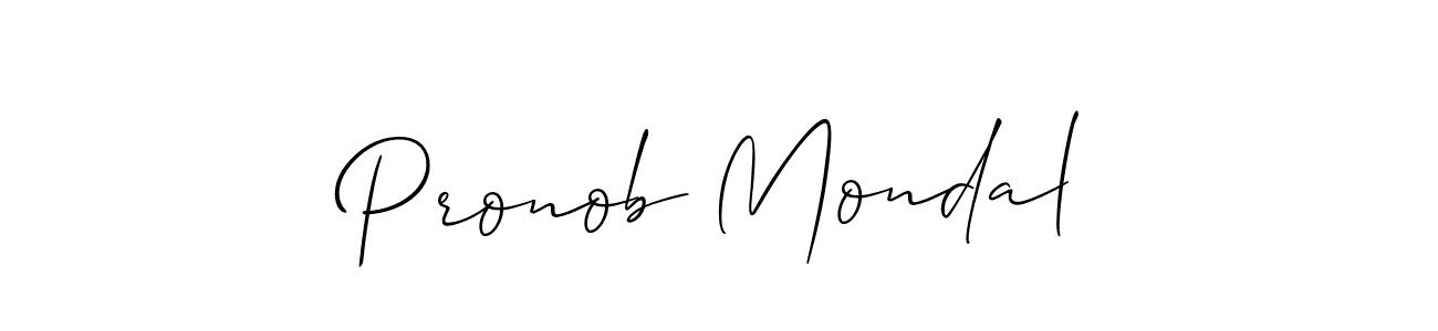 It looks lik you need a new signature style for name Pronob Mondal. Design unique handwritten (Allison_Script) signature with our free signature maker in just a few clicks. Pronob Mondal signature style 2 images and pictures png