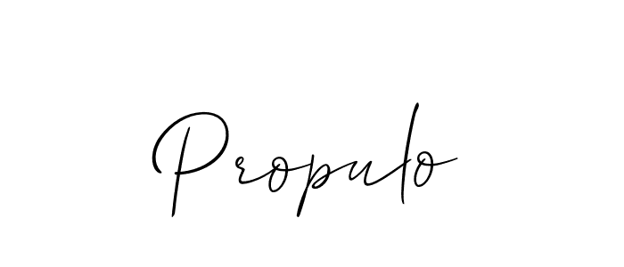 Also we have Propulo name is the best signature style. Create professional handwritten signature collection using Allison_Script autograph style. Propulo signature style 2 images and pictures png