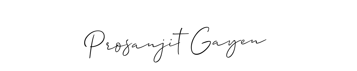 Similarly Allison_Script is the best handwritten signature design. Signature creator online .You can use it as an online autograph creator for name Prosanjit Gayen. Prosanjit Gayen signature style 2 images and pictures png