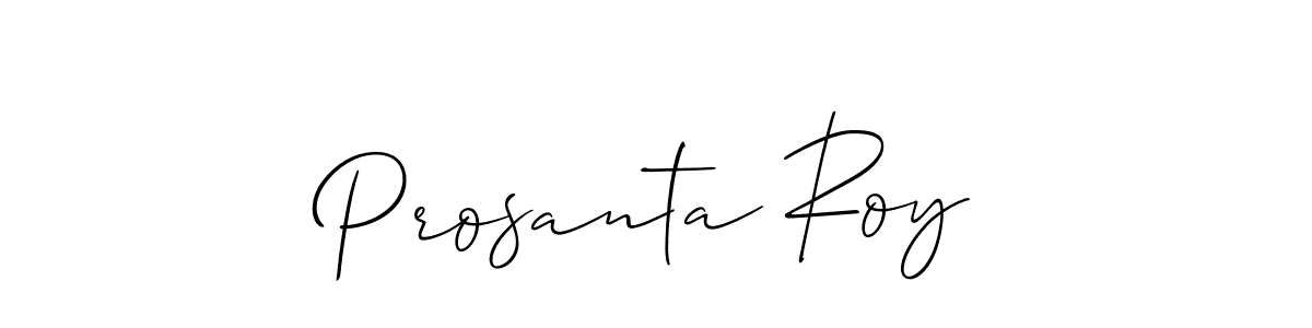 Make a short Prosanta Roy signature style. Manage your documents anywhere anytime using Allison_Script. Create and add eSignatures, submit forms, share and send files easily. Prosanta Roy signature style 2 images and pictures png