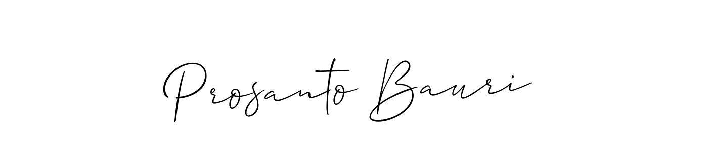 You should practise on your own different ways (Allison_Script) to write your name (Prosanto Bauri) in signature. don't let someone else do it for you. Prosanto Bauri signature style 2 images and pictures png