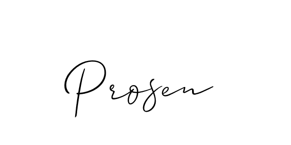 Create a beautiful signature design for name Prosen. With this signature (Allison_Script) fonts, you can make a handwritten signature for free. Prosen signature style 2 images and pictures png