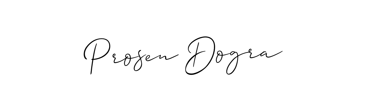 Best and Professional Signature Style for Prosen Dogra. Allison_Script Best Signature Style Collection. Prosen Dogra signature style 2 images and pictures png