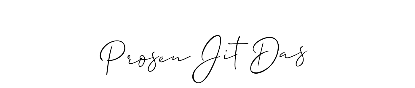Make a beautiful signature design for name Prosen Jit Das. With this signature (Allison_Script) style, you can create a handwritten signature for free. Prosen Jit Das signature style 2 images and pictures png