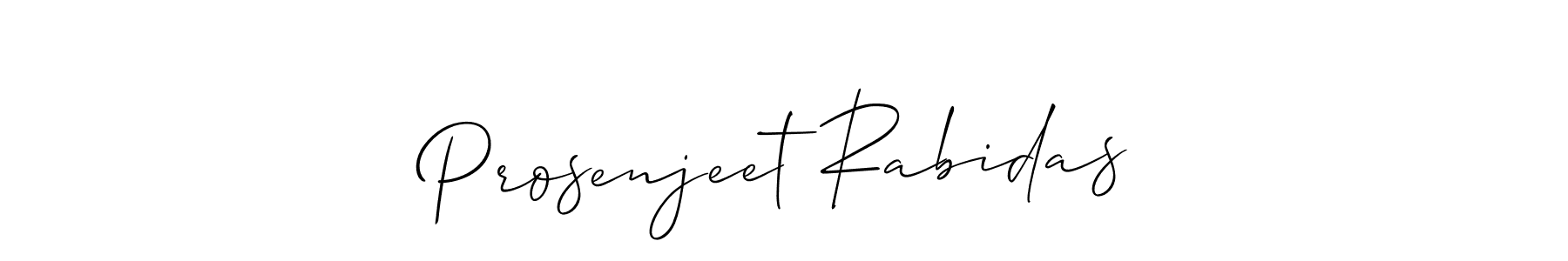 Create a beautiful signature design for name Prosenjeet Rabidas. With this signature (Allison_Script) fonts, you can make a handwritten signature for free. Prosenjeet Rabidas signature style 2 images and pictures png