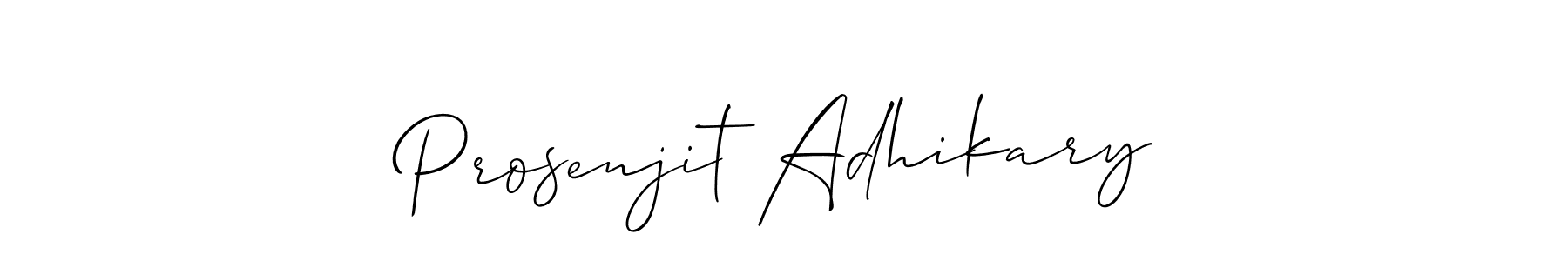 How to make Prosenjit Adhikary signature? Allison_Script is a professional autograph style. Create handwritten signature for Prosenjit Adhikary name. Prosenjit Adhikary signature style 2 images and pictures png
