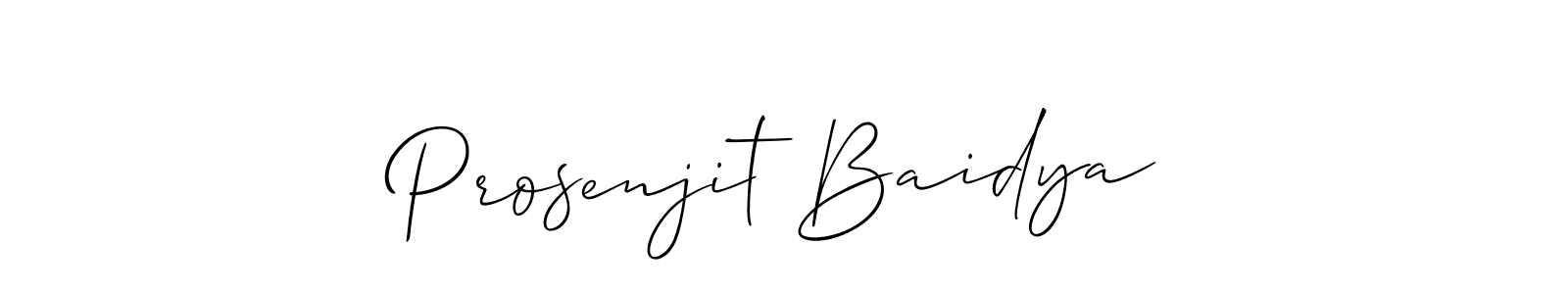 This is the best signature style for the Prosenjit Baidya name. Also you like these signature font (Allison_Script). Mix name signature. Prosenjit Baidya signature style 2 images and pictures png