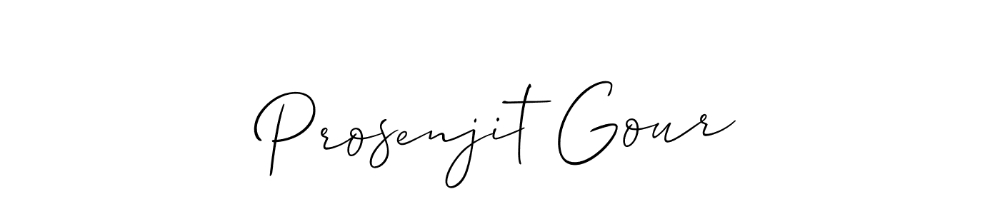 Also You can easily find your signature by using the search form. We will create Prosenjit Gour name handwritten signature images for you free of cost using Allison_Script sign style. Prosenjit Gour signature style 2 images and pictures png