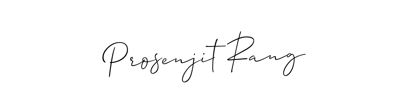 Use a signature maker to create a handwritten signature online. With this signature software, you can design (Allison_Script) your own signature for name Prosenjit Rang. Prosenjit Rang signature style 2 images and pictures png