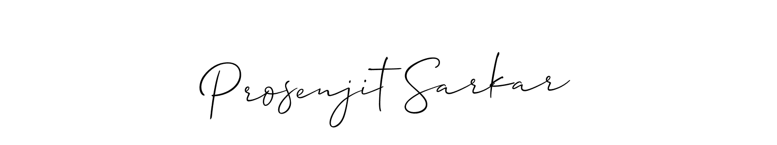 How to make Prosenjit Sarkar name signature. Use Allison_Script style for creating short signs online. This is the latest handwritten sign. Prosenjit Sarkar signature style 2 images and pictures png