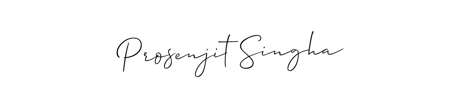 How to make Prosenjit Singha signature? Allison_Script is a professional autograph style. Create handwritten signature for Prosenjit Singha name. Prosenjit Singha signature style 2 images and pictures png