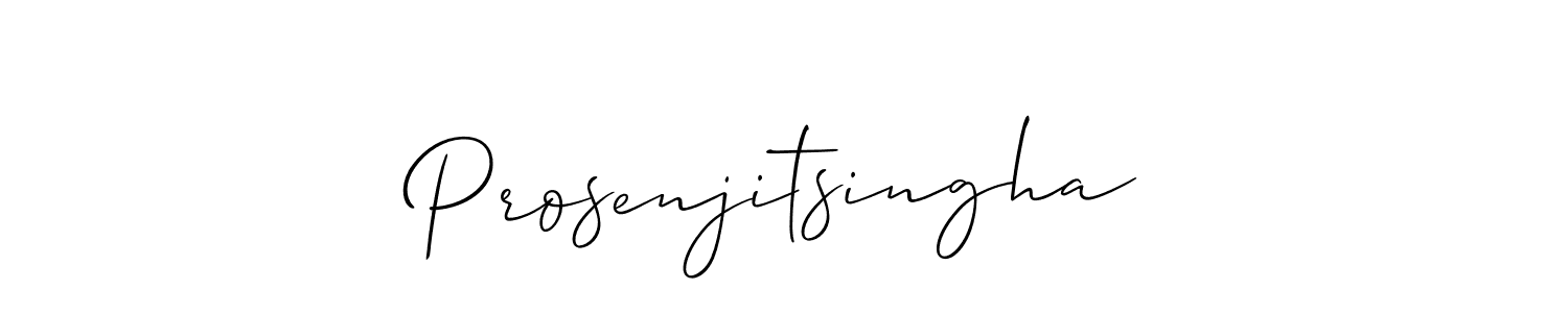 How to make Prosenjitsingha name signature. Use Allison_Script style for creating short signs online. This is the latest handwritten sign. Prosenjitsingha signature style 2 images and pictures png