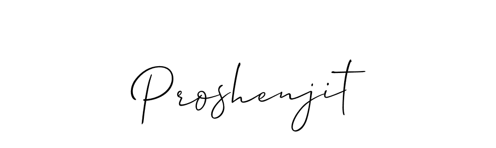 You should practise on your own different ways (Allison_Script) to write your name (Proshenjit) in signature. don't let someone else do it for you. Proshenjit signature style 2 images and pictures png