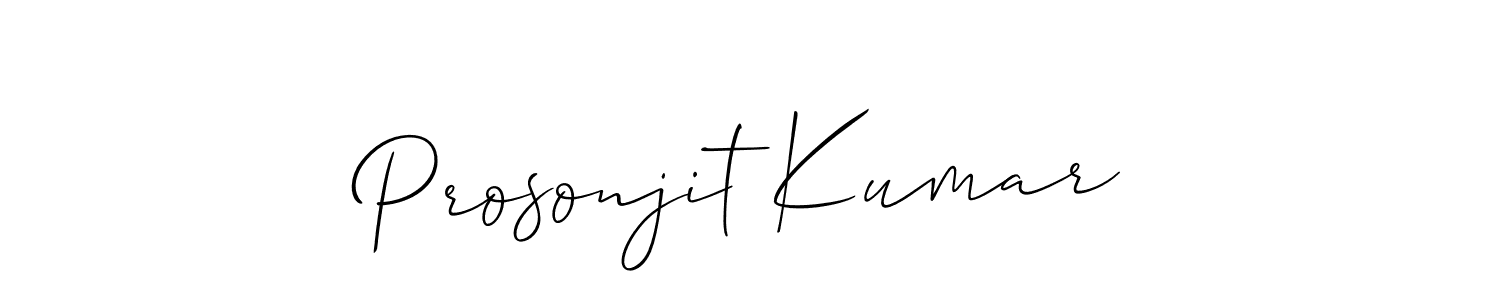 You should practise on your own different ways (Allison_Script) to write your name (Prosonjit Kumar) in signature. don't let someone else do it for you. Prosonjit Kumar signature style 2 images and pictures png