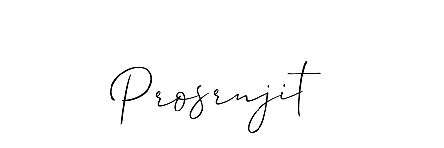 You should practise on your own different ways (Allison_Script) to write your name (Prosrnjit) in signature. don't let someone else do it for you. Prosrnjit signature style 2 images and pictures png