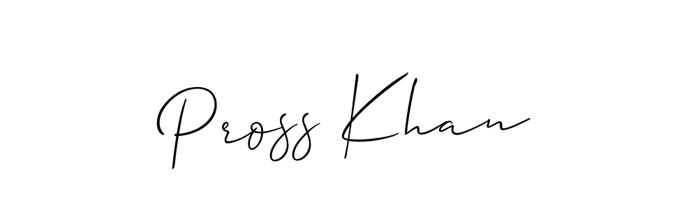 Make a short Pross Khan signature style. Manage your documents anywhere anytime using Allison_Script. Create and add eSignatures, submit forms, share and send files easily. Pross Khan signature style 2 images and pictures png