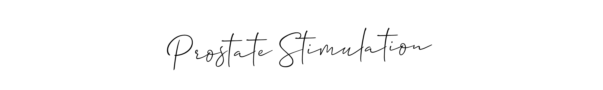 Create a beautiful signature design for name Prostate Stimulation. With this signature (Allison_Script) fonts, you can make a handwritten signature for free. Prostate Stimulation signature style 2 images and pictures png