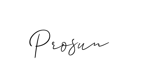 Best and Professional Signature Style for Prosun. Allison_Script Best Signature Style Collection. Prosun signature style 2 images and pictures png