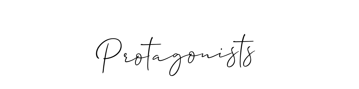 You should practise on your own different ways (Allison_Script) to write your name (Protagonists) in signature. don't let someone else do it for you. Protagonists signature style 2 images and pictures png