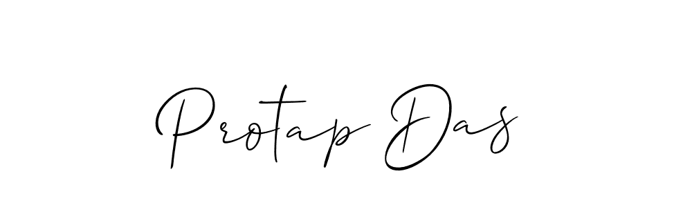 The best way (Allison_Script) to make a short signature is to pick only two or three words in your name. The name Protap Das include a total of six letters. For converting this name. Protap Das signature style 2 images and pictures png
