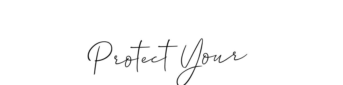 How to make Protect Your signature? Allison_Script is a professional autograph style. Create handwritten signature for Protect Your name. Protect Your signature style 2 images and pictures png