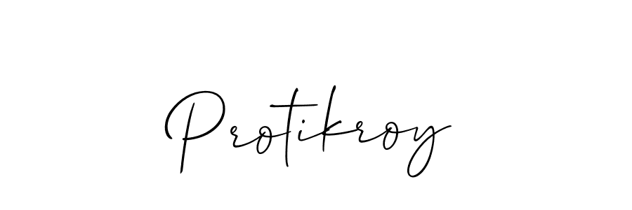 Allison_Script is a professional signature style that is perfect for those who want to add a touch of class to their signature. It is also a great choice for those who want to make their signature more unique. Get Protikroy name to fancy signature for free. Protikroy signature style 2 images and pictures png
