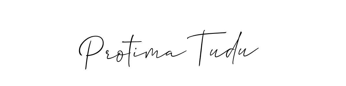 The best way (Allison_Script) to make a short signature is to pick only two or three words in your name. The name Protima Tudu include a total of six letters. For converting this name. Protima Tudu signature style 2 images and pictures png