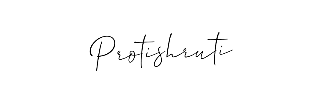 It looks lik you need a new signature style for name Protishruti. Design unique handwritten (Allison_Script) signature with our free signature maker in just a few clicks. Protishruti signature style 2 images and pictures png