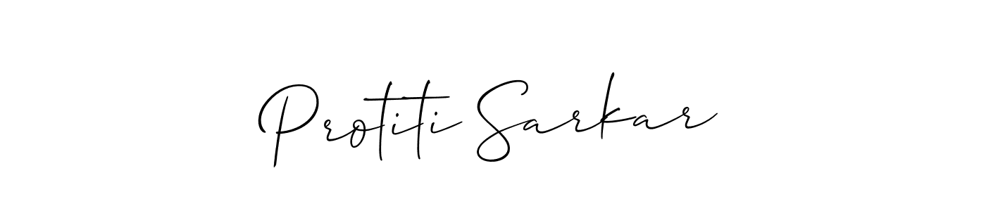 Allison_Script is a professional signature style that is perfect for those who want to add a touch of class to their signature. It is also a great choice for those who want to make their signature more unique. Get Protiti Sarkar name to fancy signature for free. Protiti Sarkar signature style 2 images and pictures png