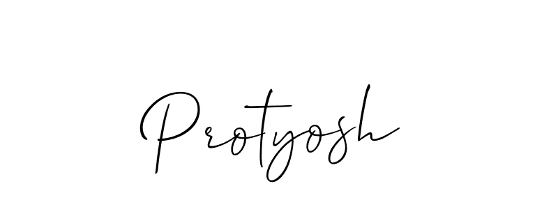 Use a signature maker to create a handwritten signature online. With this signature software, you can design (Allison_Script) your own signature for name Protyosh. Protyosh signature style 2 images and pictures png