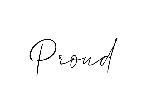 How to make Proud name signature. Use Allison_Script style for creating short signs online. This is the latest handwritten sign. Proud signature style 2 images and pictures png