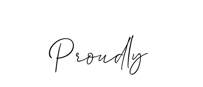 Best and Professional Signature Style for Proudly. Allison_Script Best Signature Style Collection. Proudly signature style 2 images and pictures png