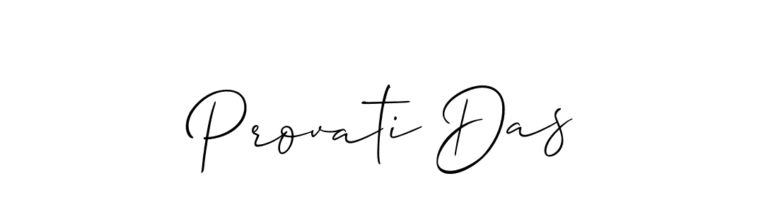 Create a beautiful signature design for name Provati Das. With this signature (Allison_Script) fonts, you can make a handwritten signature for free. Provati Das signature style 2 images and pictures png